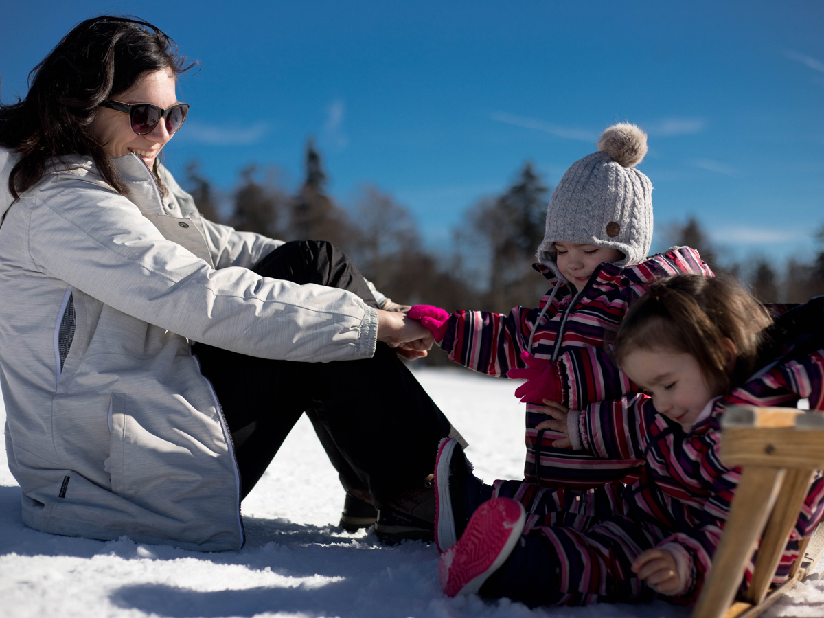 Skizentrum Mitterdorf Rodeln mit Kinder